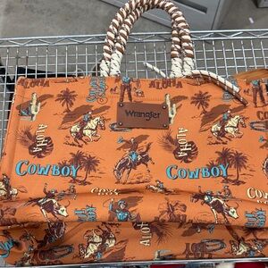 Wrangler Orange Cowboy Print Women's Bag